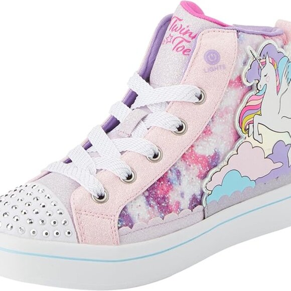 Skechers Twinkle Toes Hi Tops Unicorns - Picture 1 of 3